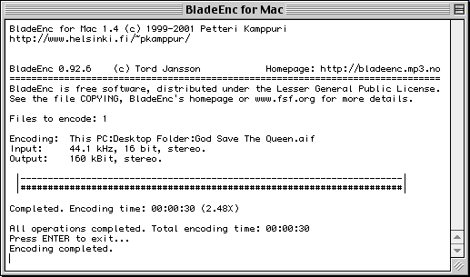 BladeEnc for Mac