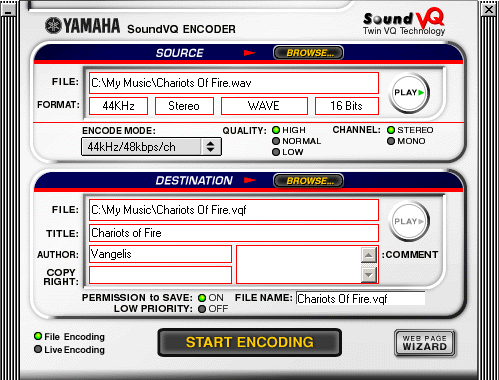SoundVQ Encoder